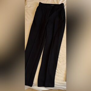Ann Taylor Black Tailored Straight-Leg Trousers